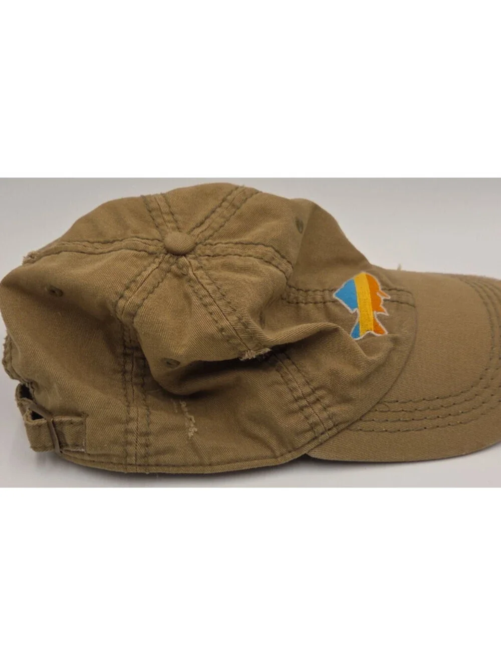Life is Good Fish Mountain Trout Distressed Cotton Adjustable Baseball Hat